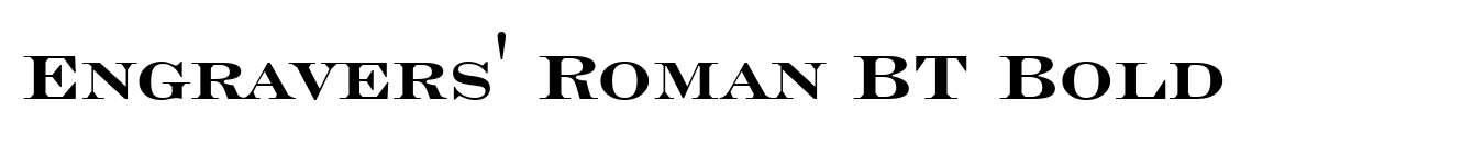 Engravers' Roman BT Bold image